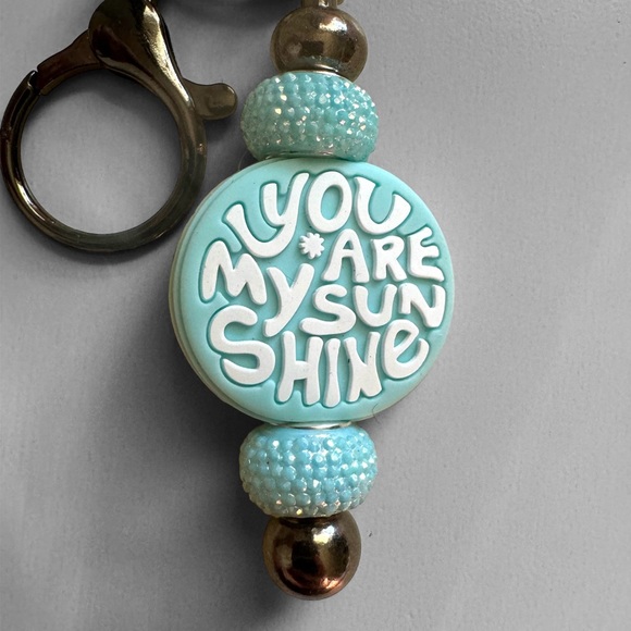 Blue You Are My Sunshine Keychain - Picture 2 of 2